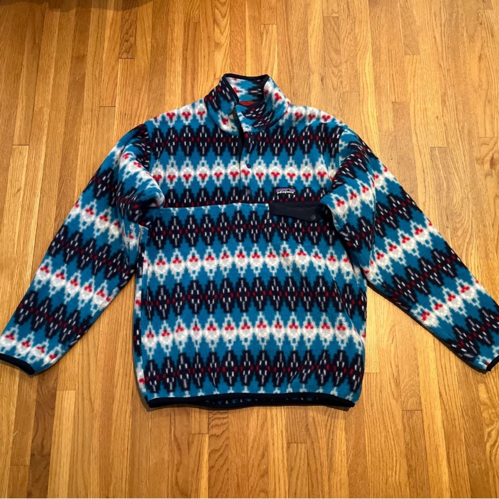Patagonia Synchilla Snap-T Fleece Pullover Small Forest Carpet Deep Sea
